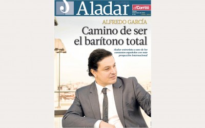 The cultural supplement Aladar dedicates the front cover and interview  to Alfredo Garcia