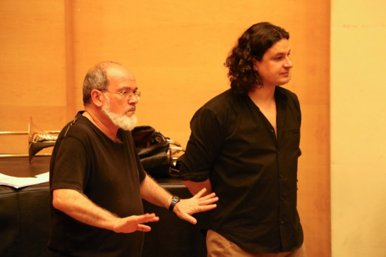 Junto a Santiago Sánchez, director de escena