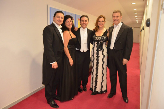 Con Cristina Faus, José María Moreno, Raquel Lojendio y Agustín Prunel-Friend. Palau de la Música de Valencia